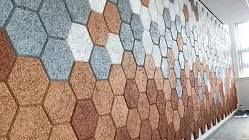 hexagon utformet lydempende vegg